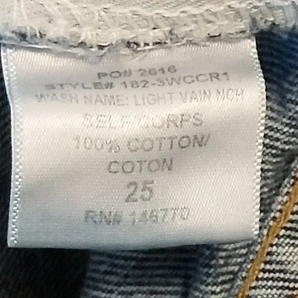 Re/Done Originals Crawford Jeans Women Size 25 Button Fly Made In USA (27x30.5)